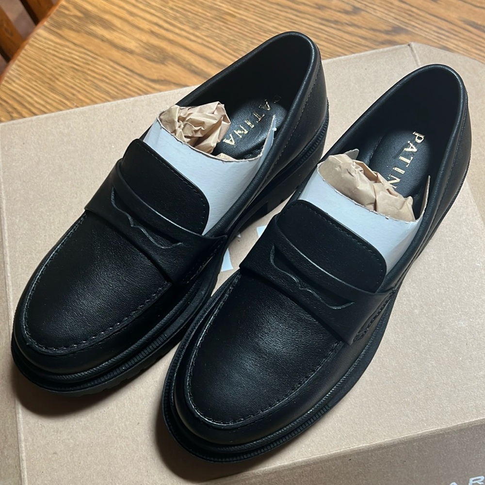 Portland Leather Patina chunky loafer size 6.5